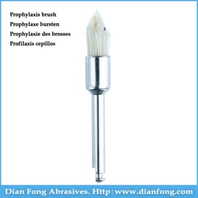 R7dw White Ra Shank Low Speed End Brush Bristle Prophy Brush Polishing Brush