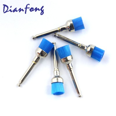 R4CB High Quality Hot Sale Blue Nylon Latch Flat Polishing Polisher Prophy Cup Dentist Products Dental Polishing Brush