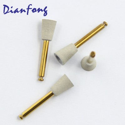 Sr106f High Quality Fine Grit Cup Shaped Low Speed (RA/CA) Dental Diamond Polisher Bur Porcelain Polishing Bur