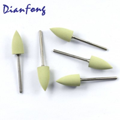 Rh106f (ISO 658 104 300 514 100) 10mm Yellow Fine Grit Dental Laboratory Products Dental Silicon Rubber Bur